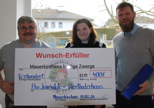 Spende von "Mauerkirchens lustige Zwerge"