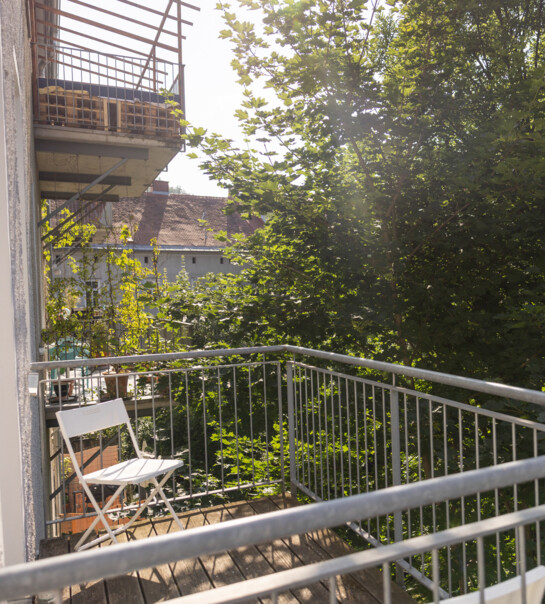 Blick auf den Balkon